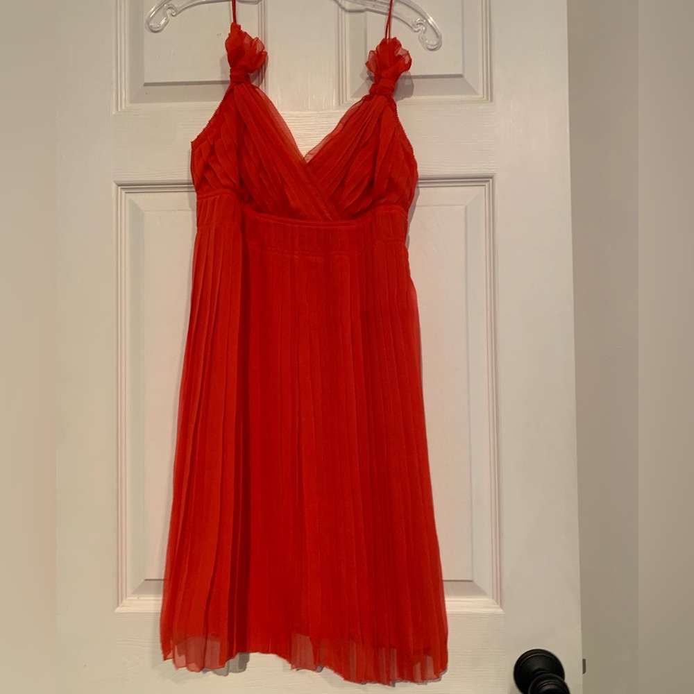 Short red dress